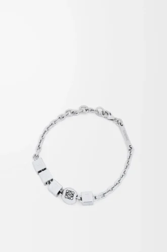 Pebble Cube bracelet in sterling silver Silver