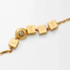 Pebble Cube necklace in sterling silver Gold Pebble Cube necklace in sterling silver Gold