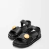 Pebble fussbett sandal in soft calfskin Black Pebble fussbett sandal in soft calfskin Black