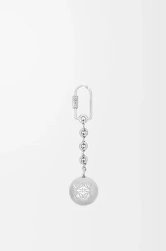 Pebble keyring Nacre/Palladium
