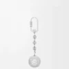 Pebble keyring Silver
