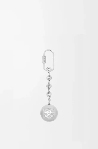 Pebble keyring Silver