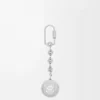 Pebble keyring Silver