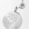 Pebble keyring Silver