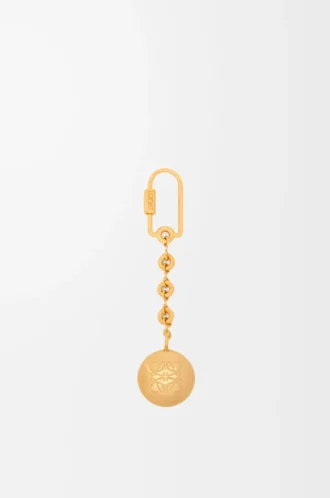 Pebble keyring Vetiver/Gold