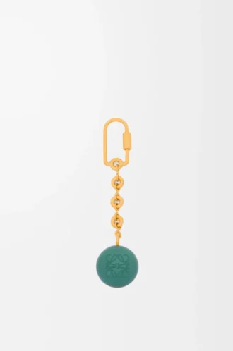 Pebble keyring Vetiver/Gold
