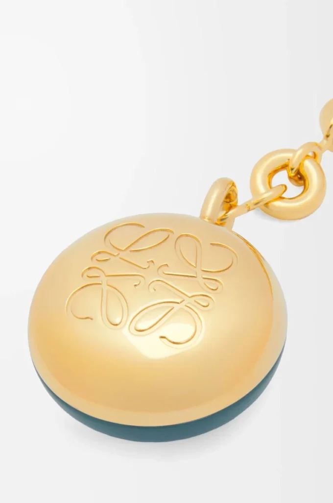 Pebble keyring Vetiver/Gold Pebble keyring Vetiver/Gold