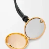 Pebble locket charm Gold/Black Pebble locket charm Gold/Black