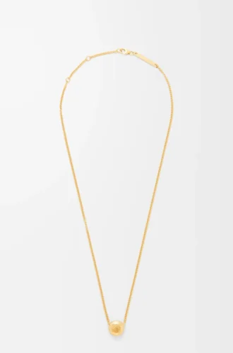 Pebble necklace in sterling silver Gold