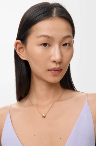 Pebble necklace in sterling silver Gold