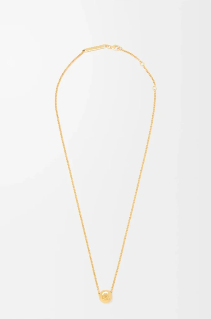 Pebble necklace in sterling silver Gold Pebble necklace in sterling silver Gold