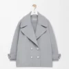Pebble peacoat in wool Grey Pebble peacoat in wool Grey