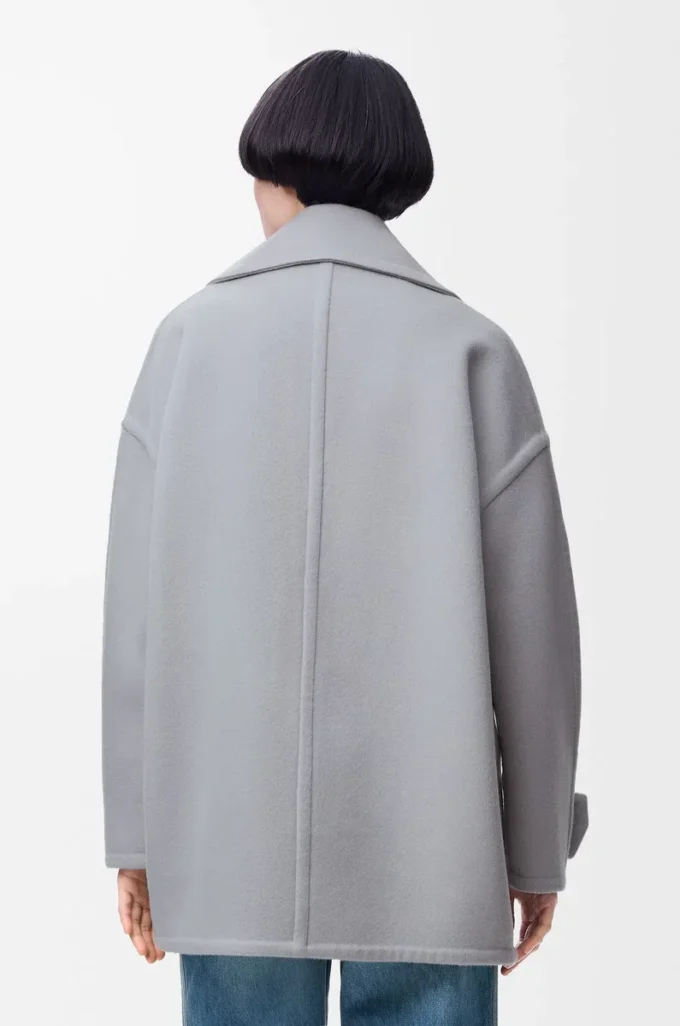 Pebble peacoat in wool Grey Pebble peacoat in wool Grey