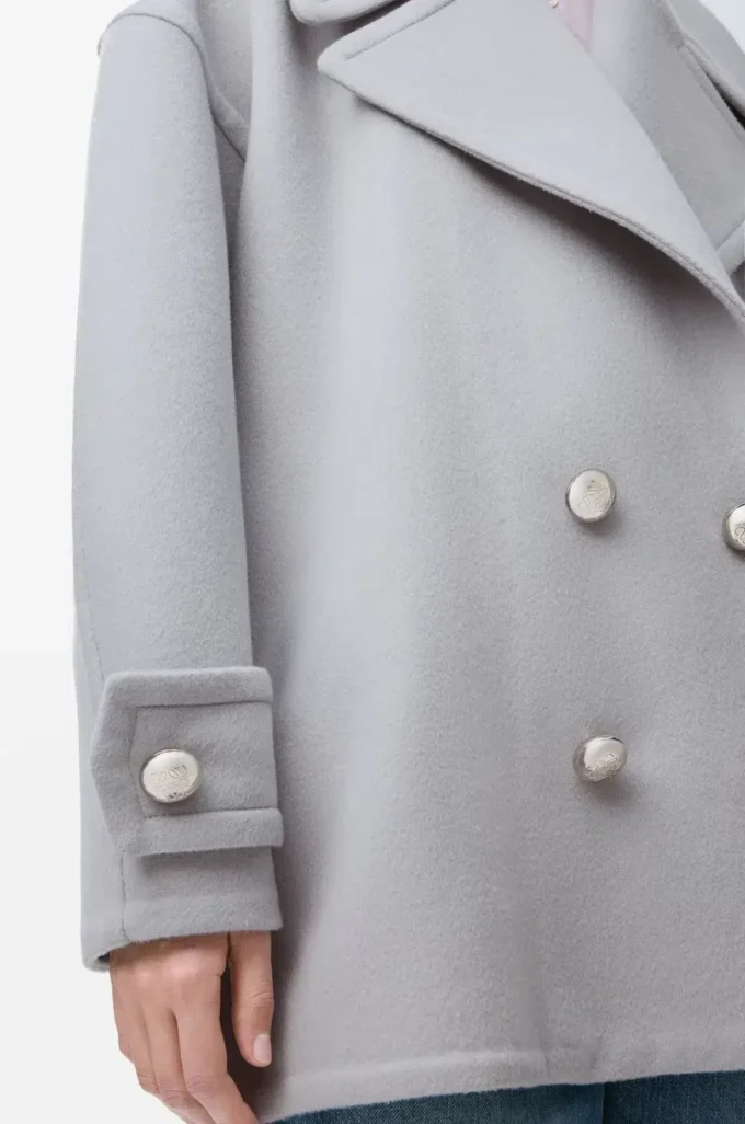 Pebble peacoat in wool Grey Pebble peacoat in wool Grey