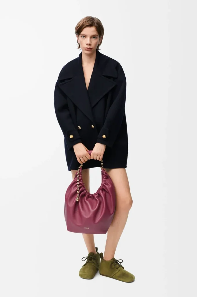 Pebble peacoat in wool Midnight Blue Pebble peacoat in wool Midnight Blue