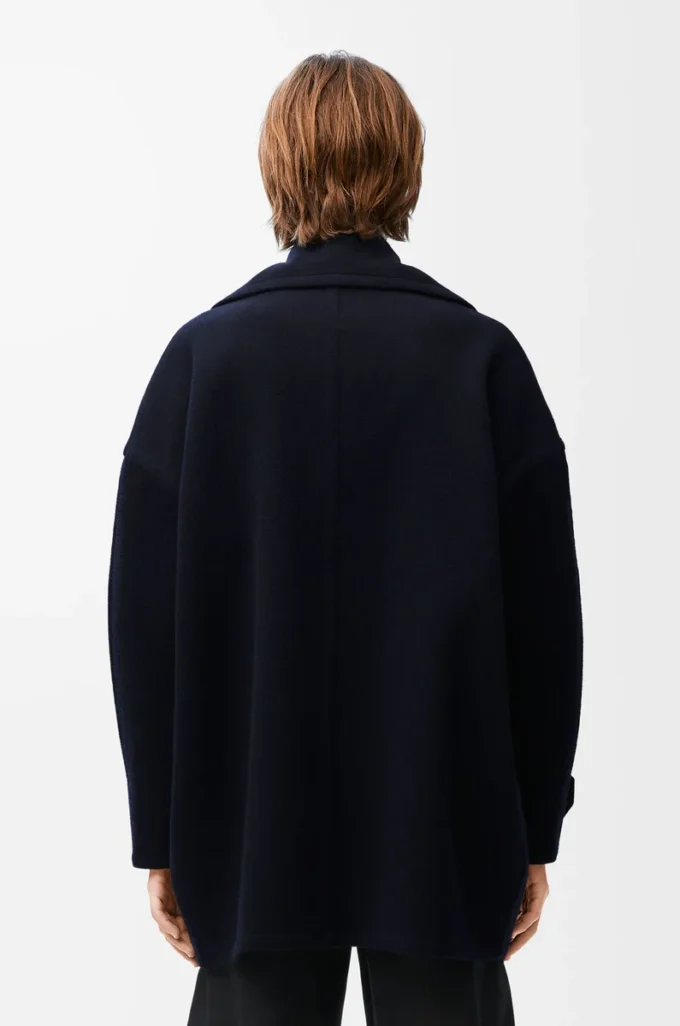 Pebble peacoat in wool Midnight Blue Pebble peacoat in wool Midnight Blue