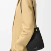 Pebble pouch in smooth calfskin Black