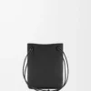 Pebble pouch in smooth calfskin Black