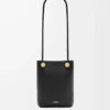 Pebble pouch in smooth calfskin Black