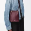 Pebble pouch in smooth calfskin Dark Burgundy Pebble pouch in smooth calfskin Dark Burgundy