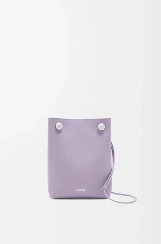 Pebble pouch in smooth calfskin Dirty Mauve