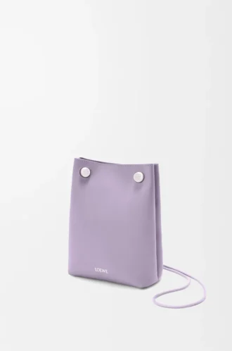 Pebble pouch in smooth calfskin Dirty Mauve