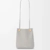 Pebble pouch in smooth calfskin Shell Grey Pebble pouch in smooth calfskin Shell Grey