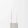 Pebble pouch in smooth calfskin Shell Grey Pebble pouch in smooth calfskin Shell Grey