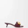 Pebble slide in soft calfskin Burgundy Pebble slide in soft calfskin Burgundy