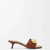 Pebble slide in soft calfskin Rust Pebble slide in soft calfskin Rust