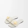 Pebble slide in soft calfskin Sea Salt Pebble slide in soft calfskin Sea Salt