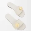 Pebble slide in soft calfskin Sea Salt Pebble slide in soft calfskin Sea Salt