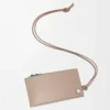 Pebble Slider coin cardholder in shiny nappa calfskin Sand/Tropical Green Pebble Slider coin cardholder in shiny nappa calfskin Sand/Tropical Green