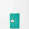 Pebble small vertical wallet in pebble grained calfskin Aquamarine Pebble small vertical wallet in pebble grained calfskin Aquamarine