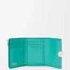 Pebble small vertical wallet in pebble grained calfskin Aquamarine Pebble small vertical wallet in pebble grained calfskin Aquamarine
