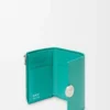 Pebble small vertical wallet in pebble grained calfskin Aquamarine Pebble small vertical wallet in pebble grained calfskin Aquamarine