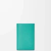 Pebble small vertical wallet in pebble grained calfskin Aquamarine Pebble small vertical wallet in pebble grained calfskin Aquamarine