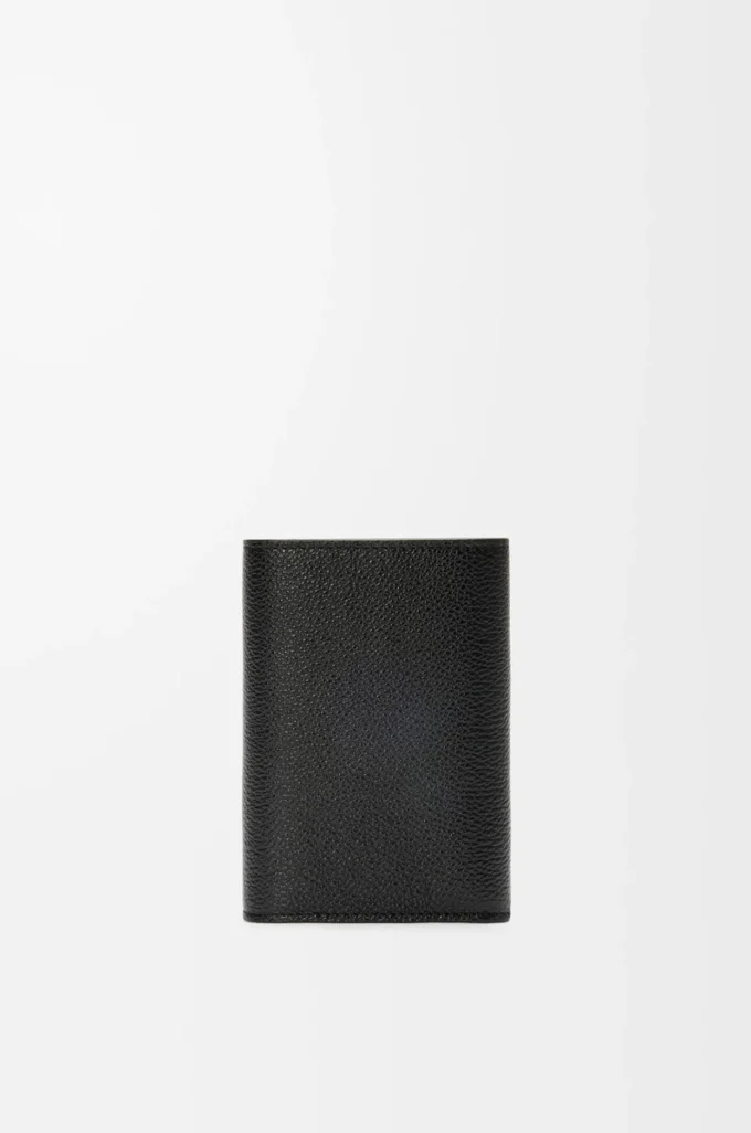 Pebble small vertical wallet in pebble grained calfskin Black Pebble small vertical wallet in pebble grained calfskin Black