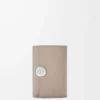 Pebble small vertical wallet in pebble grained calfskin Clay Pebble small vertical wallet in pebble grained calfskin Clay