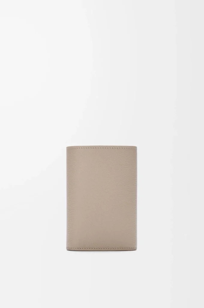Pebble small vertical wallet in pebble grained calfskin Clay Pebble small vertical wallet in pebble grained calfskin Clay