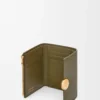 Pebble small vertical wallet in pebble grained calfskin Dark Khaki Pebble small vertical wallet in pebble grained calfskin Dark Khaki