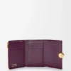 Pebble small vertical wallet in pebble grained calfskin Plum Pebble small vertical wallet in pebble grained calfskin Plum