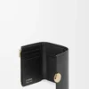 Pebble small vertical wallet in shiny nappa calfskin Black Pebble small vertical wallet in shiny nappa calfskin Black
