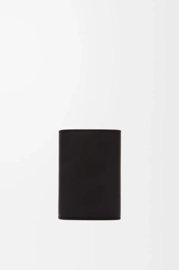 Pebble small vertical wallet in shiny nappa calfskin Black Pebble small vertical wallet in shiny nappa calfskin Black