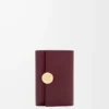 Pebble small vertical wallet in shiny nappa calfskin Burgundy Pebble small vertical wallet in shiny nappa calfskin Burgundy
