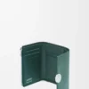 Pebble small vertical wallet in shiny nappa calfskin Deep Forest Pebble small vertical wallet in shiny nappa calfskin Deep Forest