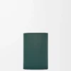 Pebble small vertical wallet in shiny nappa calfskin Deep Forest Pebble small vertical wallet in shiny nappa calfskin Deep Forest