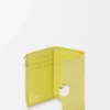 Pebble small vertical wallet in shiny nappa calfskin Light Citrine Pebble small vertical wallet in shiny nappa calfskin Light Citrine