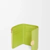 Pebble small vertical wallet in shiny nappa calfskin Meadow Green Pebble small vertical wallet in shiny nappa calfskin Meadow Green