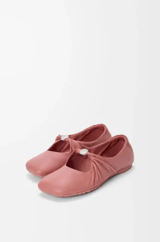 Pebble Soft ballerina in nappa lambskin Blush